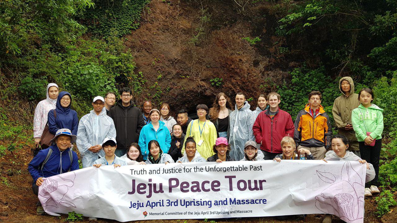 At the entrance of Japanese military bunker