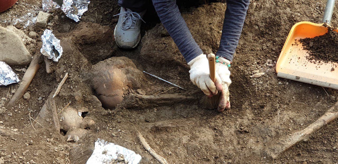 대전 골령골 한국전쟁 민간인 집단학살 피해자 유해발굴 현장.